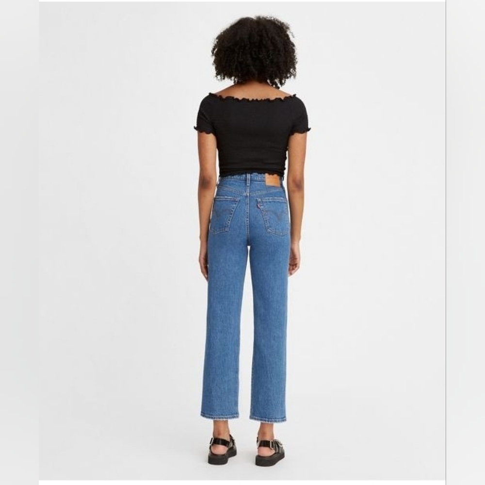Levi's Ribcage Straight Ankle Jeans Blue W27 L29. - Picture 3 of 14